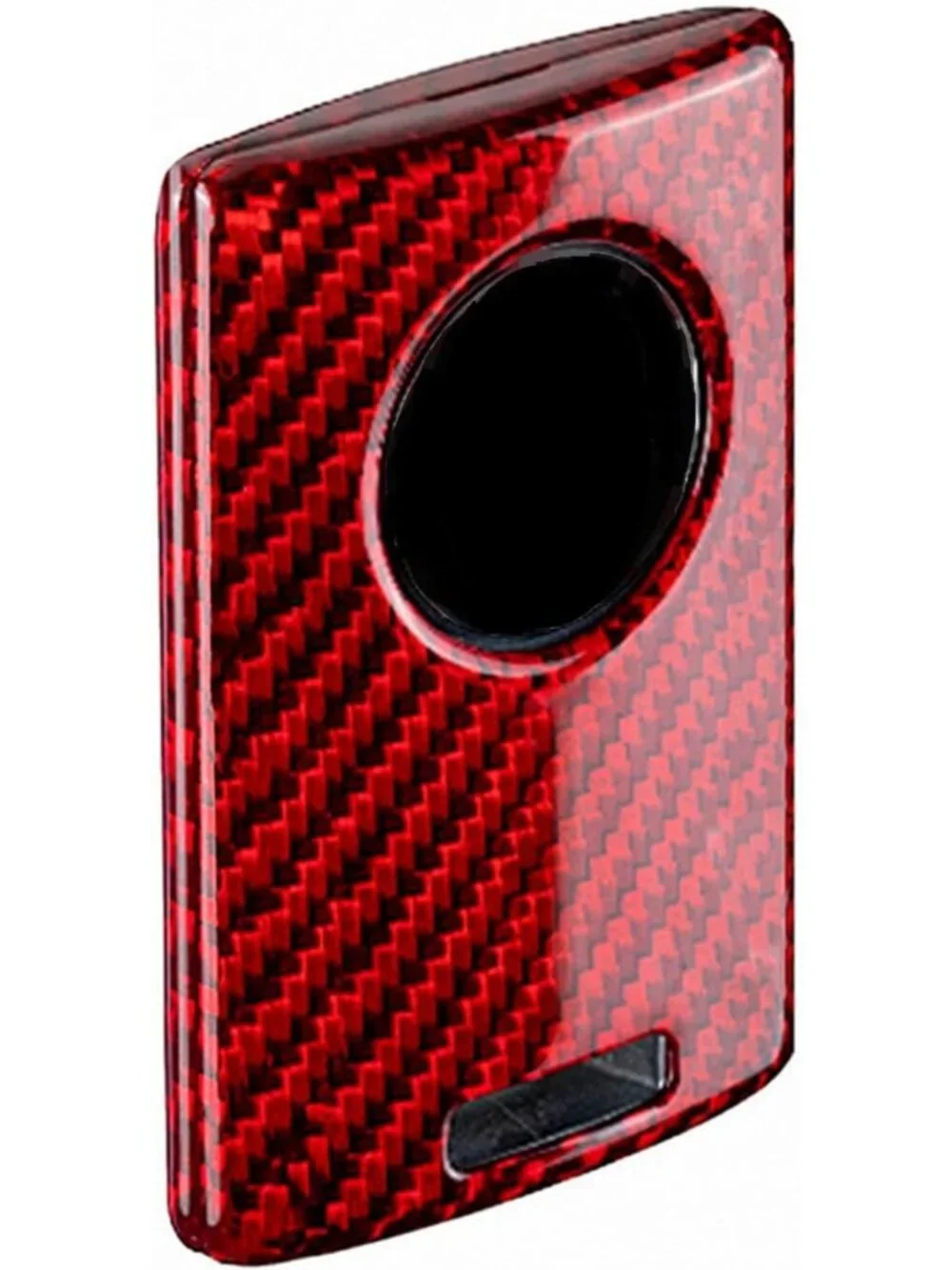Sleek Carbon Fiber Key Fob Cover for Smart Car Remote - Red, Fits Chevy